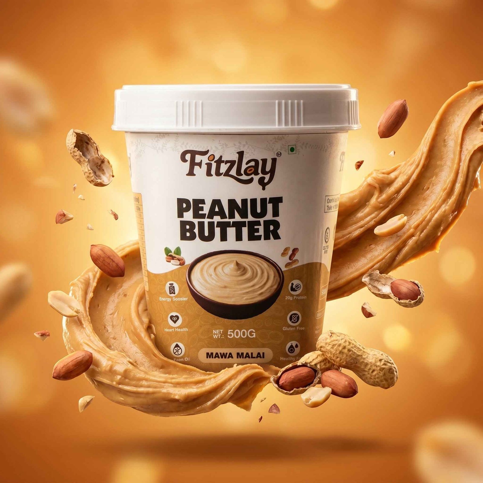 Mawa Malai Peanut Butter 500g | 26g Protein  | High Protein Healthy Spread