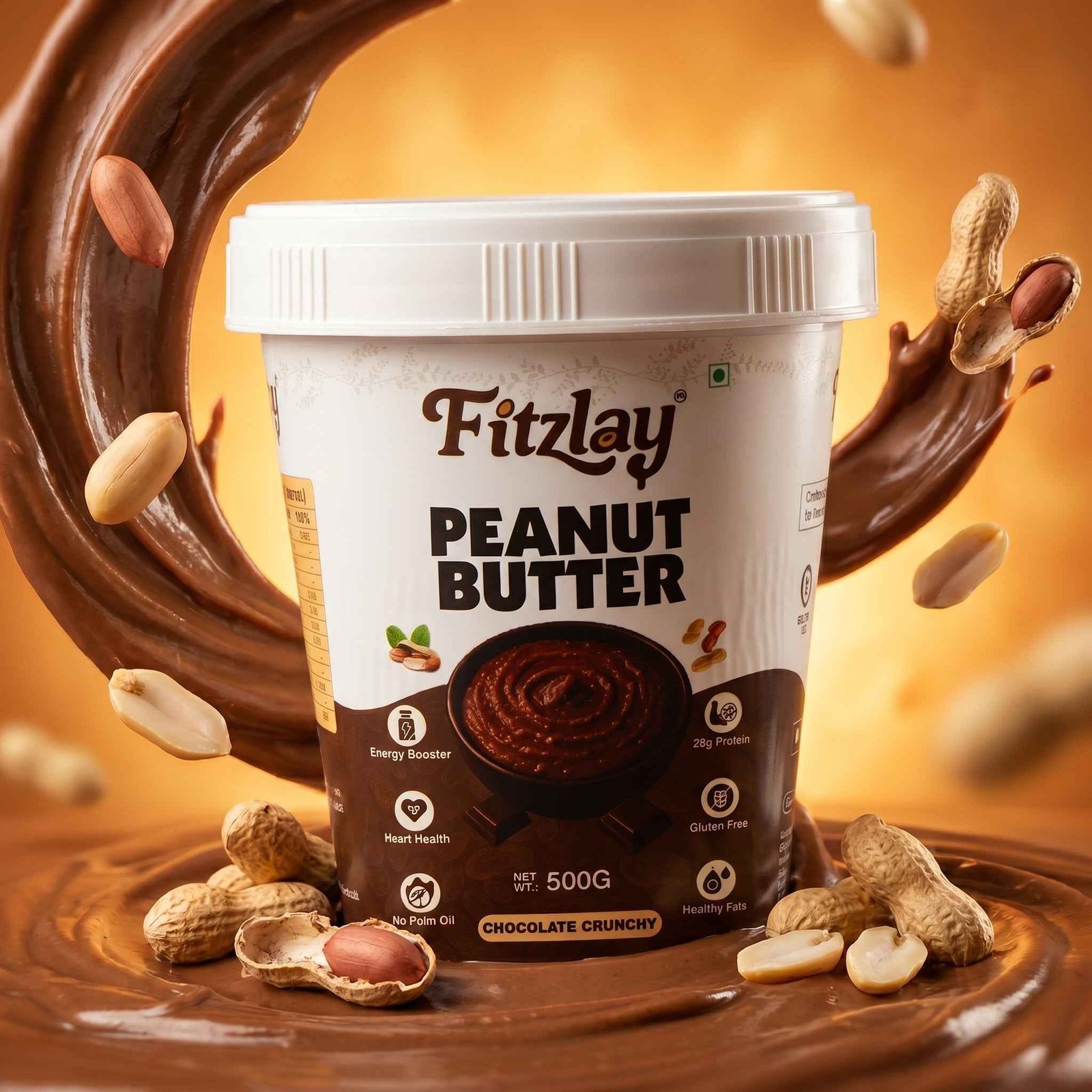 Dark Chocolate Peanut Butter CRUNCHY 500 g | High Protein Healthy Spread