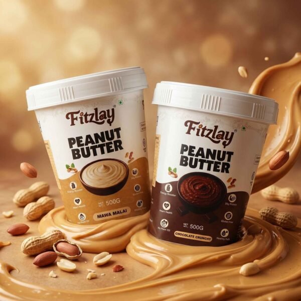 Peanut Butter Combo Pack – Chocolate Crunchy + Mawa Malai Creamy | Each 500g